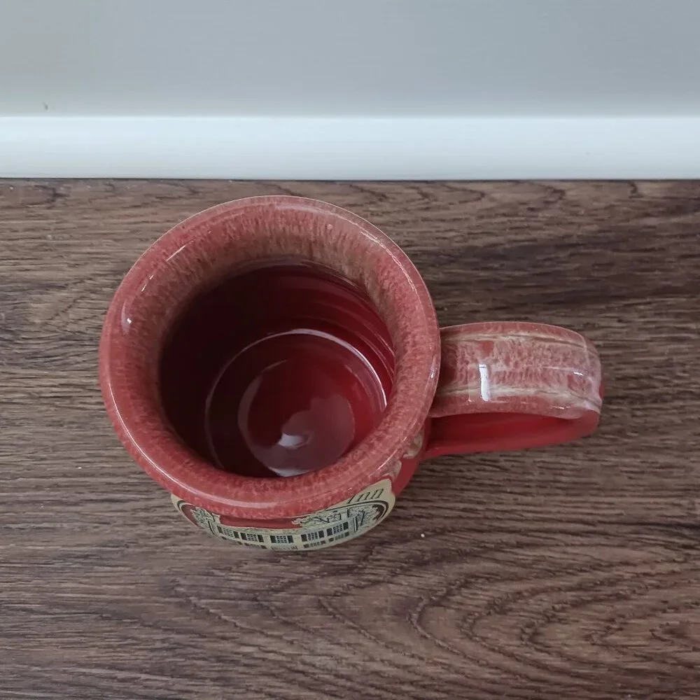 DENEEN POTTERY Handthrown Candleberry‎ Inn on Cape Cod Mass Pink Coffee Mug